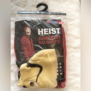 Money Heist unisex Jumpsuit & Mask Halloween Bundle